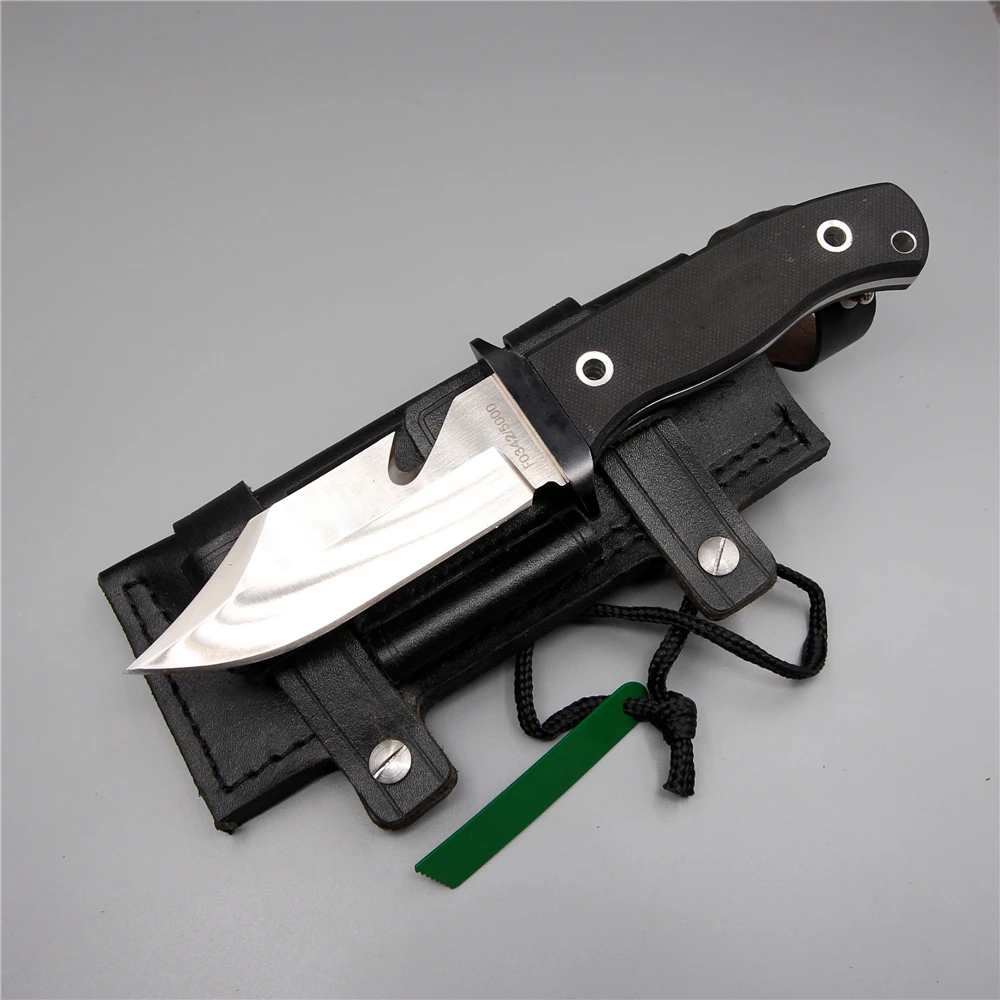 

Mountaineering multifunctionarmy knife 440c hunting army portable camping tactical pocket knives with leather sheath full tang