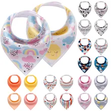 Muslinlife/новые модели, 4 шт./партия, нагрудники для малышей, кормление новорожденных Слюнявчик с рисунком животных, хлопковая бандана, шарф, аксессуары для малышей