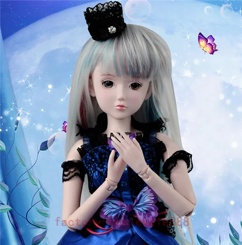 

2019 New Ball Jointed Dolls 1/3 BJD Dolls Female Eyes Free Face Make Up Full Set Clothes Girls Toys Birthday Gift
