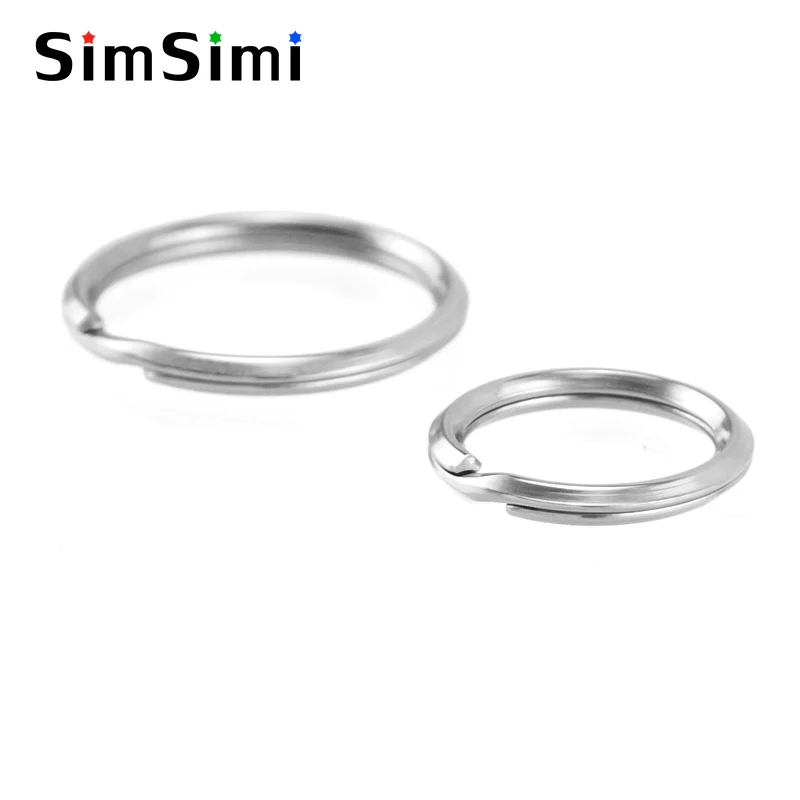 

Simsimi Triangle Wire 1.6mm Diameter Key Ring Outer Dia 19/25mm special key chain rings Stainless Steel polished key rings 10pcs