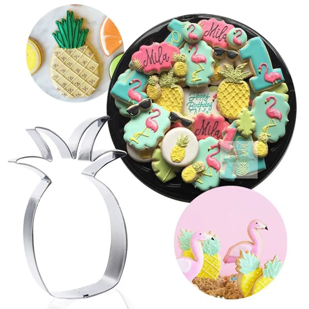 

1Pcs Stainless Steel Pineapples Shape Fondant Cake Mold Cookie Cutter Fruit Vegetable Moulde Bakery Tool Kitchen Gadget