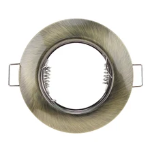 Luminária embutida de teto redonda, armação de metal com suporte para ponto led luz clara