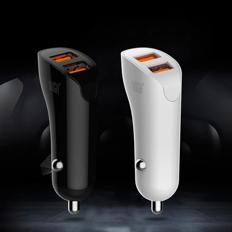 Dual USB Port Car Charger For Mobile Phone Tablet PC 5V 2.4A Rapid Charging for Universal Mobile