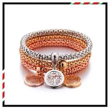 Hot Tree of Life Crystal Round Small Pendant Necklace Gold 10 7