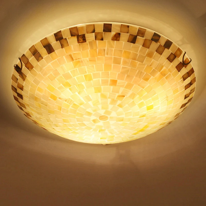Натуральный потолочный светильник s Tiffany в средиземноморском стиле, Ночной светильник, светодиодная лампа для пола, Домашний Светильник ing 90-260V E27