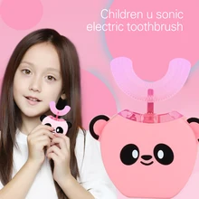 360 градусов Автоматическая детская звуковая электрическая зубная щетка usb зарядка для рта зубная щетка для ухода за губами u-образная зубная щетка для детей отбеливания зубов