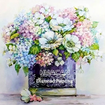 Huacan DIY алмазная живопись квадратный цветок новая Алмазная вышивка растение Хрустальная мозаика Стразы - Цвет: AP6482