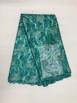 

African Lace Fabric French Sequins Net Lace High Quality African Sequin Lace Fabric for 2019 French Sequin Fabric for 4.5*1.35m