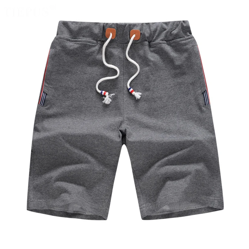 TIEPUS, однотонные мужские шорты, большие размеры L~ 6XL, 7XL, 8XL, летние мужские пляжные шорты, хлопковые повседневные мужские шорты, брендовая одежда для мужчин
