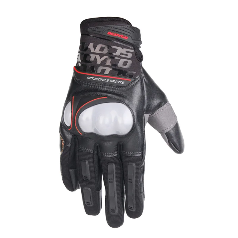 SCOYCO перчатки для мотоцикла дышащие перчатки для мотокросса перчатки-отражатели Нескользящая носимая перчатка из искусственной кожи