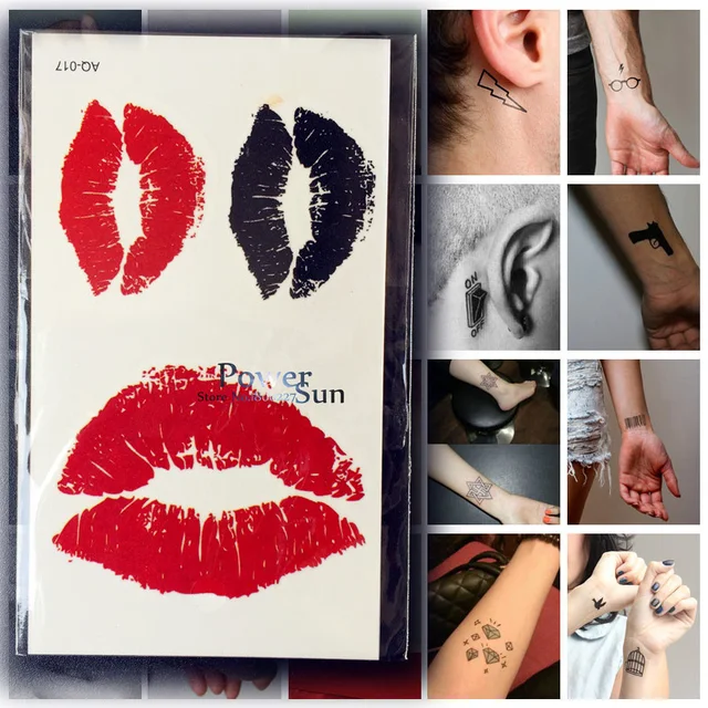 25 Style Sexy Red Lips Design Tattoo Stickers 3D Women Lady P17 Black Lipsticks Tattoo Paste Brand Girl Makeup Tatoo 25 Style Sexy Red Lips Design Tattoo Stickers 3D Women Lady P17 Black Lipsticks Tattoo Paste Brand Girl Makeup Tatoo