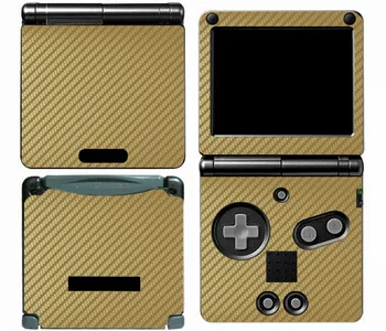 

Golden Carbon Fiber Vinyl Skin Sticker Protector for Nintendo GameBoy Advance GBA SP skins Stickers