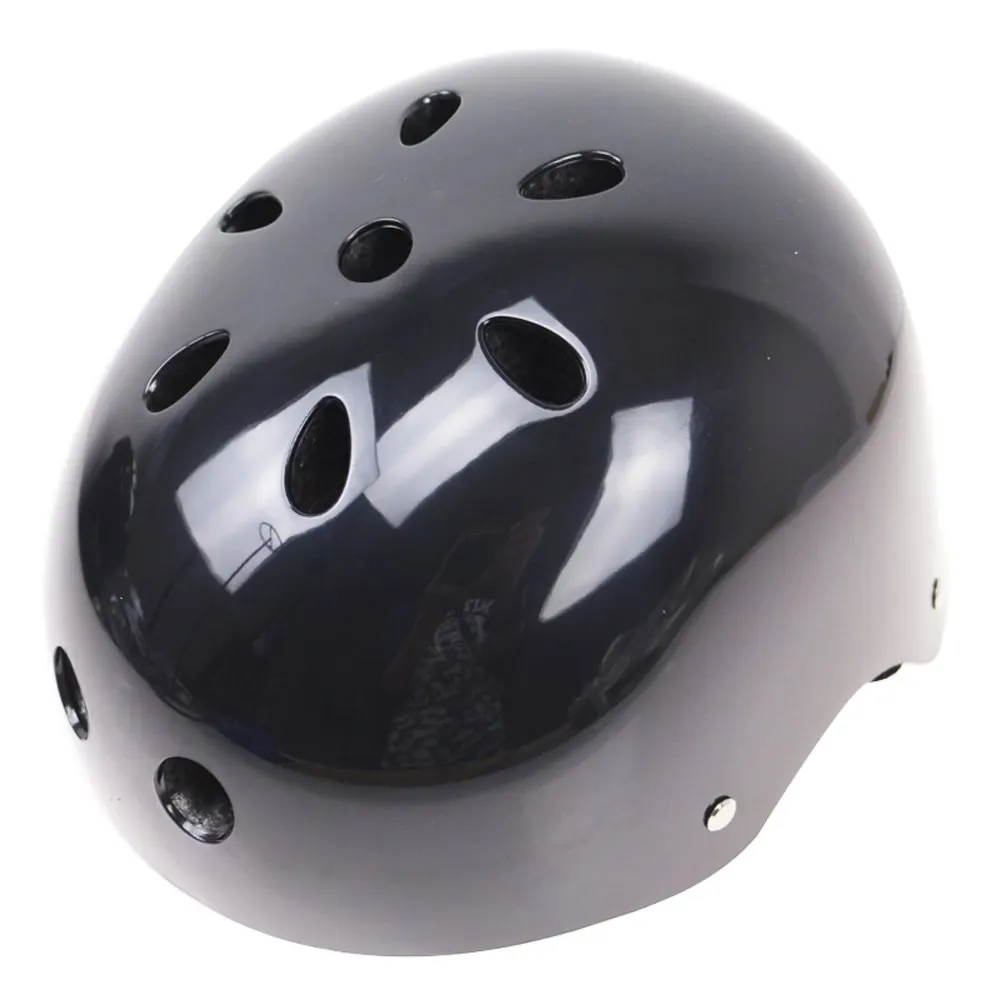 Шлем для катания на роликах шлемы для скейтборда Пейнтбольная защита головы велосипедный шлем для уличного танца экстремальное спортивное оборудование - Цвет: Bright black