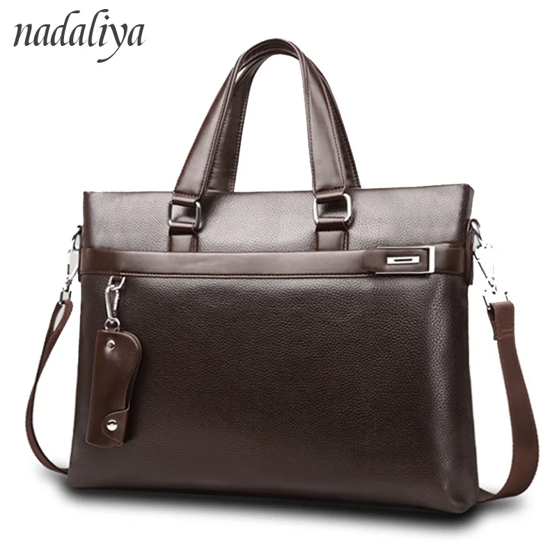 

Top Sell Fashion solid Famous Brand Business Men Briefcase Bag Leather Laptop Bag Casual Man Bag Shoulder bags bolso hombre
