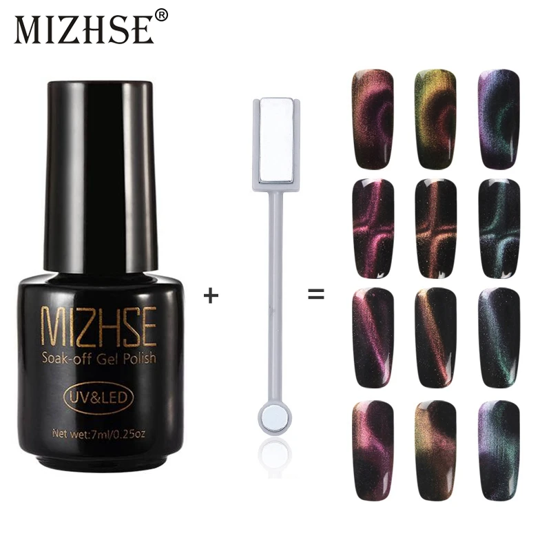 3D Магнитный Волшебный Гель лак для ногтей кошачий глаз MIZHSE удаляемый
