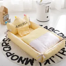 Детская кроватка складная детская кровать с пододеяльником набор хлопок детская туристическая детская кроватка детское гнездо cunas para bebes multifuncional nido bebe 85*55 см