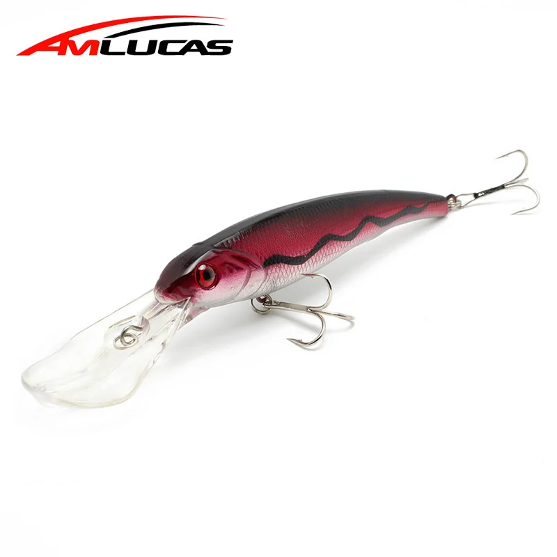 Amlucas كبيرة طعوم صيد سمك البلمة 16.5 سنتيمتر 27.1g Crankbait Wobblers الأسماك الطعم الثابت مع 2 خطاطيف للصيد صيد السمك WW187 Amlucas كبيرة طعوم صيد سمك البلمة 16.5 سنتيمتر 27.1g Crankbait Wobblers الأسماك الطعم الثابت مع 2 خطاطيف للصيد صيد السمك WW187