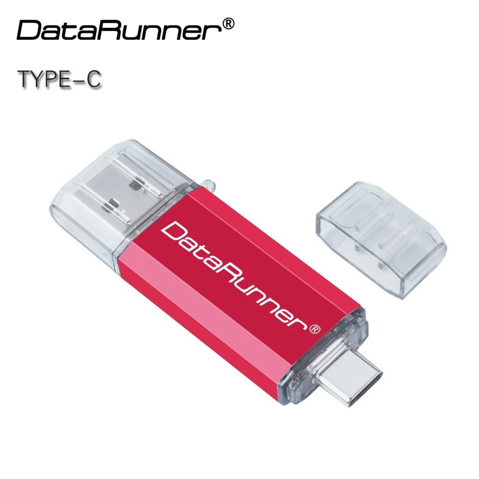 

DataRunner TYPE-C USB Flash drive Usb 3.0 OTG Pen Drive for Android system 256GB 128GB 64GB 32GB 16GB 2 in 1 Usb Stick Pendrive