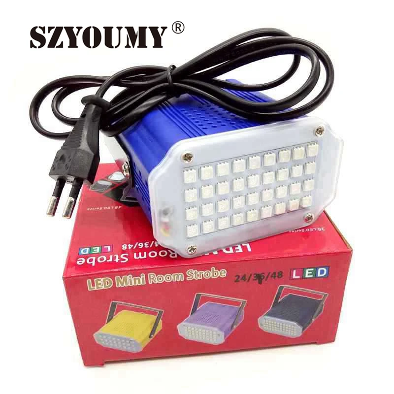 

SZYOUMY High Quality Mini 36 LED White Flash Lighting Strobe DJ Strobe Light Stage LED Flash Free Shipping