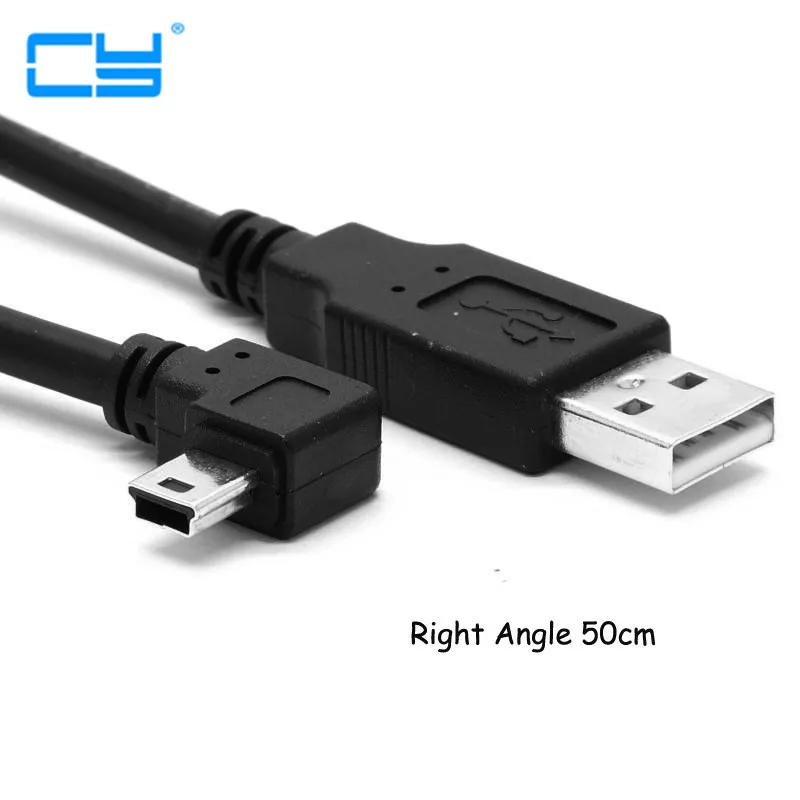 Левый Правый угол 90 градусов мини usb кабель разъем USB B Тип папа к 2 0 A Мужской для