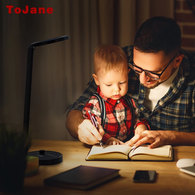 

ToJane Desk Lamps CCC Led Desk Lamp Led Bulbs Table Lamp Desktop Folding Table Lamp 4 Lighting Modes and 12 Level Dimming TG2526