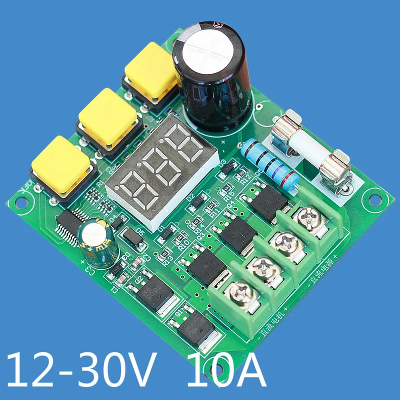 

DC12-30V 10A Motor Speed Controller Digital Display Switch Stepless speed change Speed switch(6.5)