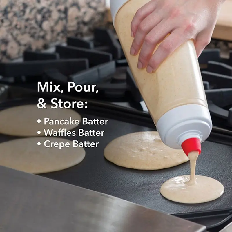 

Batter Mixing Bottle Cupcake Muffin Tool Pancake Dispenser Waffles Batter Shaker Bottle Kitchen Cake Baking Cookie Tool