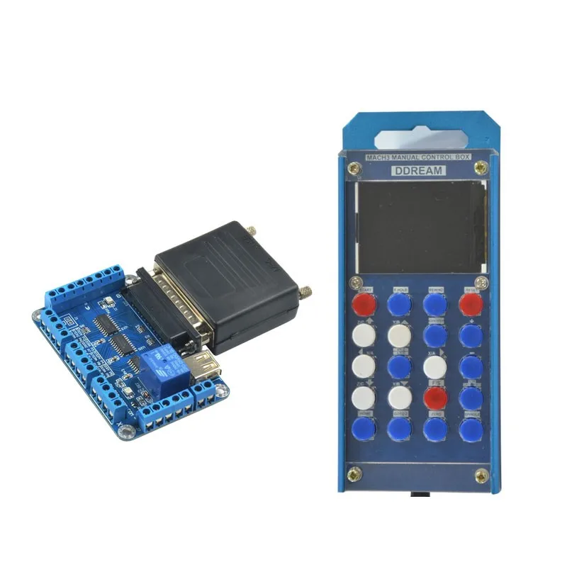 

NC200 6 Axis USBMACH3 CNC Controller Board Card + NVSK 6 Axis Hand Manual Control Box DDREAM