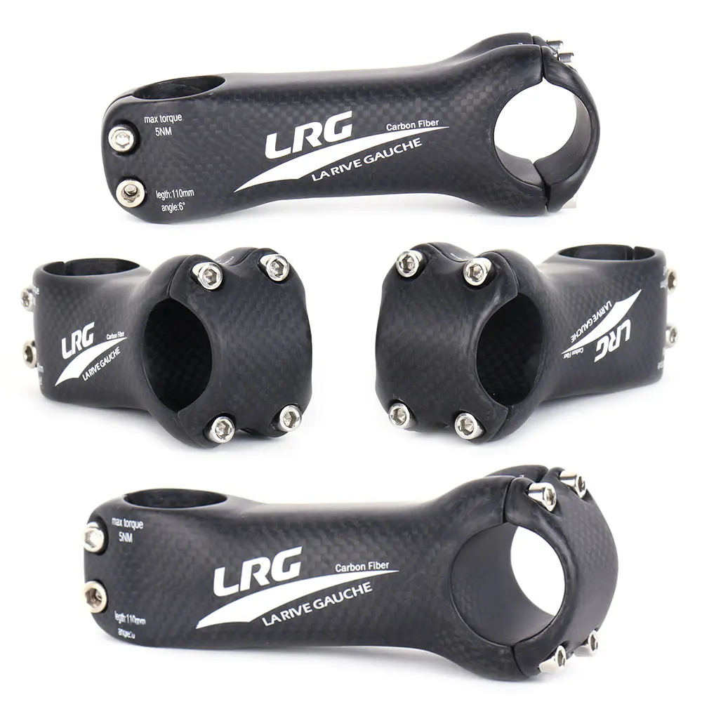 

LRG new Bicycle Stem Carbon fiber Stem Road Bicycle Stem MTB Carbon Table 6 degree Matte 31.8*70/80/90/100/110/120/130mm