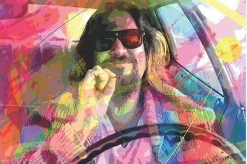THE DUDE DAVID LLOYD GLOVER ART BIG LEBOWSKI SILK постер декоративная стена paint 24x36 дюймов|Рисование и