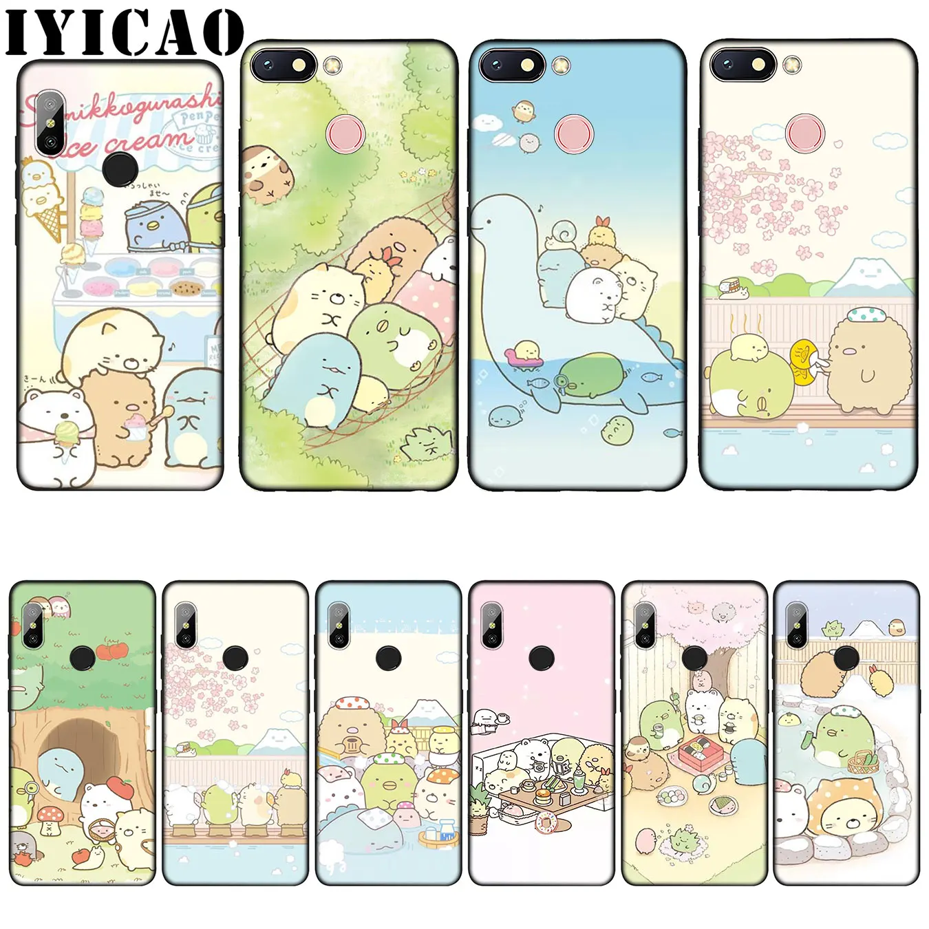 IYICAO Сумико гураши Rilakkuma силиконовый мягкий чехол для Xiaomi Redmi 6A 5A Примечание 7 4X5