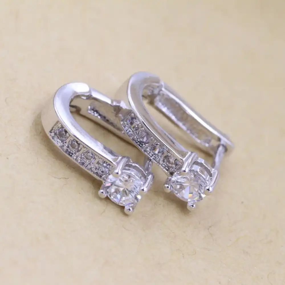 Бесплатная доставка серьги циркон покрытием женские 925 серебро один Micro декор циркон серебряные серьги