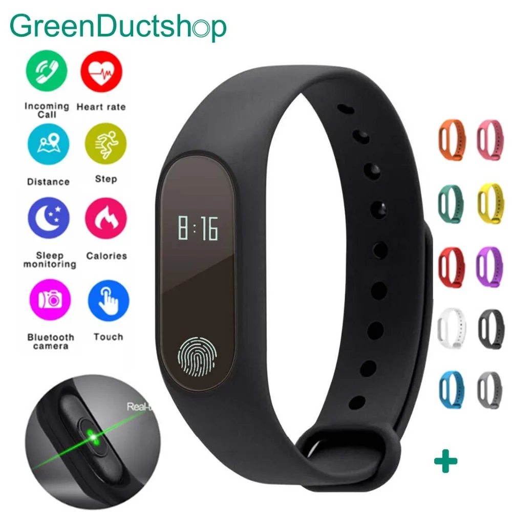 Smart Band M2 Водонепроницаемый пульсометр Bluetooth Браслет сна Фитнес трекер крови