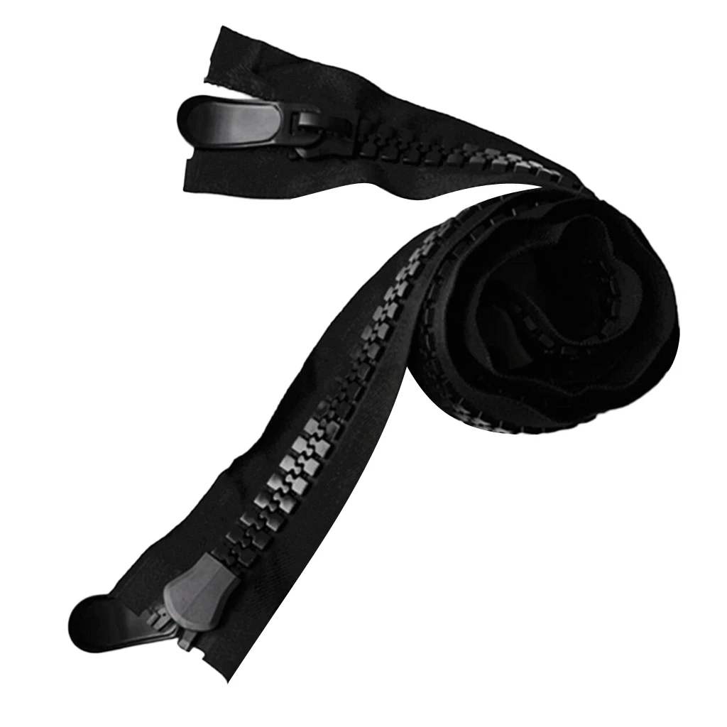 

Zipper, 47" Inch, Black, #20, Separating Zipper, Double Sliders, Boat Canvas