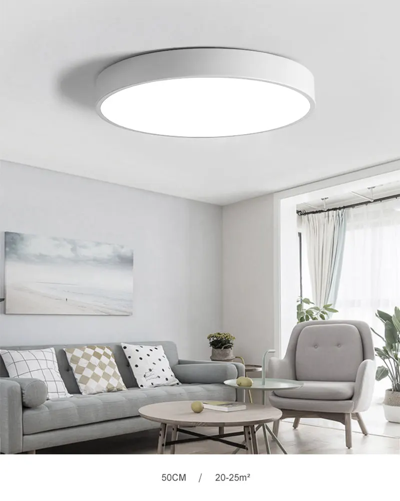 Modern Minimalist Ultra-thin 5CM LED Ceiling Lamp Multicolor Art LED Ceiling Light for Living Room Children's Room Coffee Shop (14)