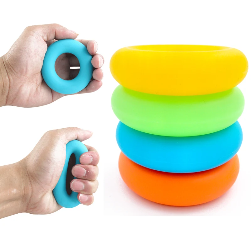 

New Arrival Hand Grips Muscle Power Training Green Rubber Ring Exerciser Finger Hand Grip Easy Carry Hand Gripper Gripping Ring
