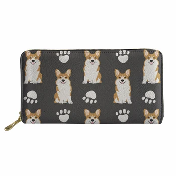 

Wallets Women Corgi Printing Long Phone Card Purse&Wallet Female Fashion Cluth Cash Holder Coin Pocket for Girls