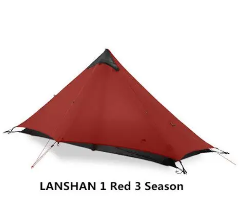 3F UL GEAR LanShan 2 человек наружная Сверхлегкая палатка для кемпинга 3 сезона профессиональная 15D Silnylon Бесшумная палатка - Цвет: red 1p 3 season