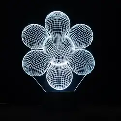 Волшебный 3D отвлеченный лампочки шаблон Звездная ночь светодиодные лампы для чтения