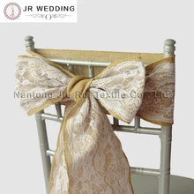 120 шт 15 см Ш* 275 см L Мешковина из натуральной ткани джут и кружевная лента для стула винтажная простая для свадебного