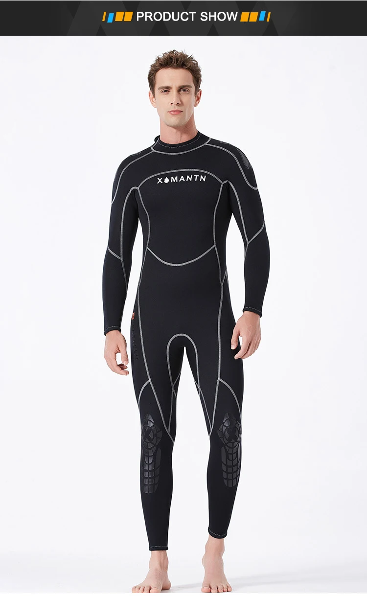 DIVE & SAIL цельный неопреновый 3 мм водолазный костюм зимний с длинным рукавом Мужской гидрокостюм анти Медуза костюм для подводного плавания