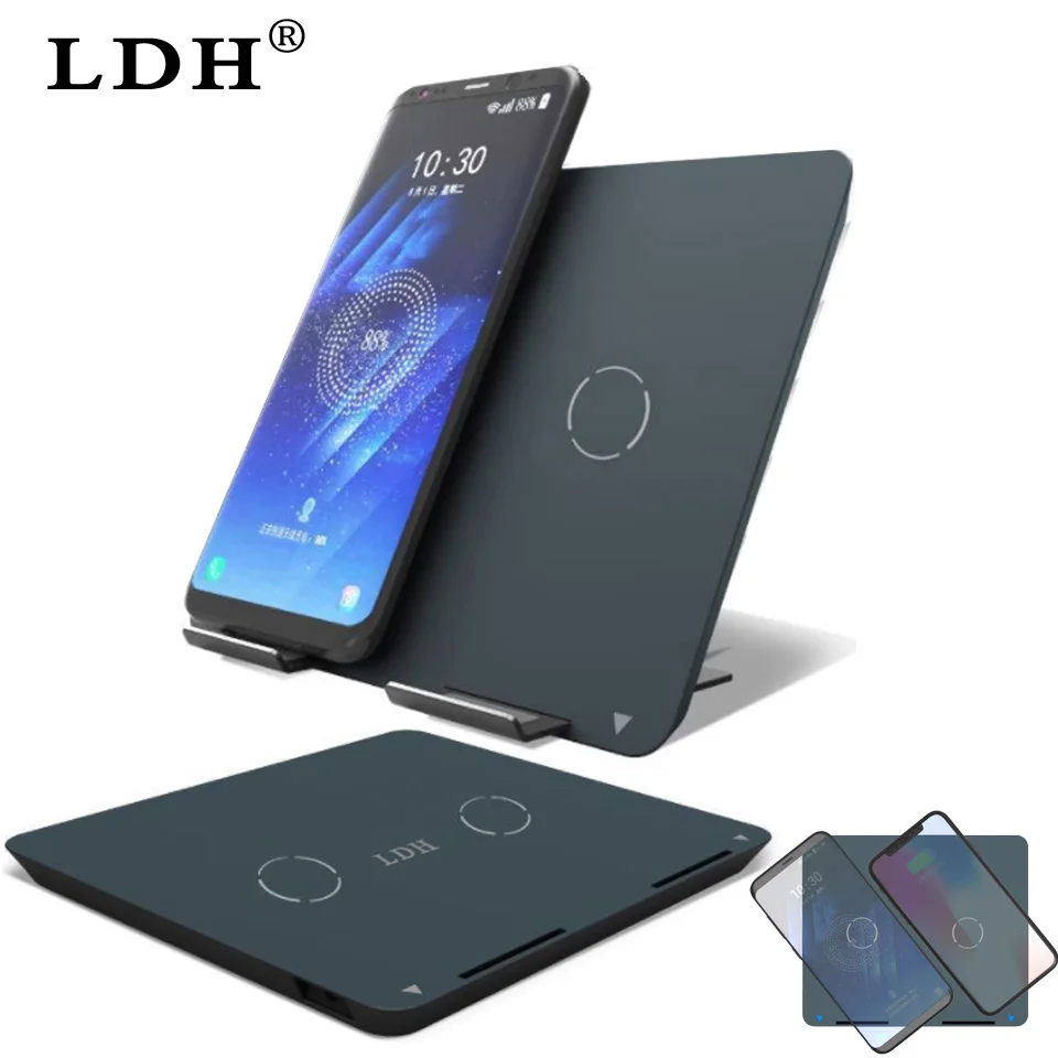 LDH 27 Вт двойное Быстрое беспроводное зарядное устройство 10 для iPhone X 8 Samsung Note S8 Plus S7