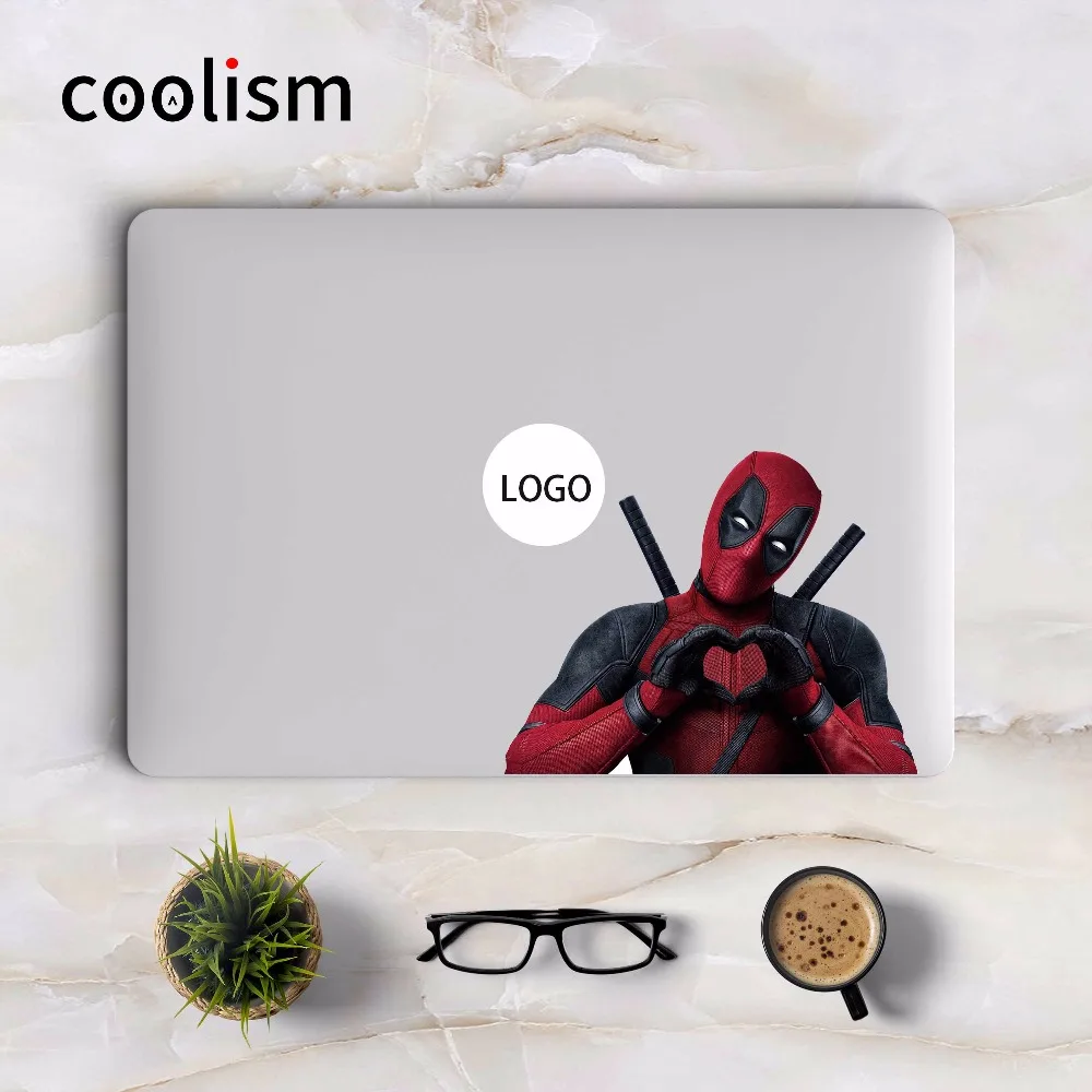 Наклейка для ноутбука Deadpool в форме сердца для Apple MacBook Air 13 Pro retina 11 12 15 дюймов Mac Mi Book цветная наклейка