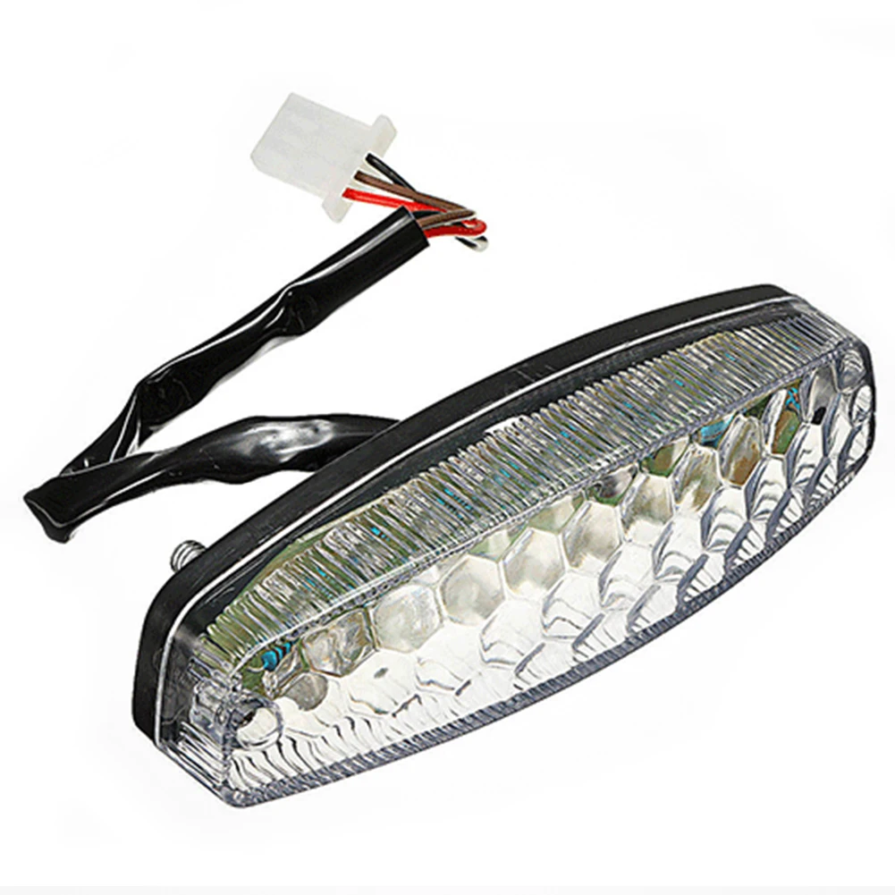 Led Accessories Waterproof 12V Durable Motorbike 3 Wire Brake Light Rear Lamp Taillight DIY Motorcycle Safety Warning |
