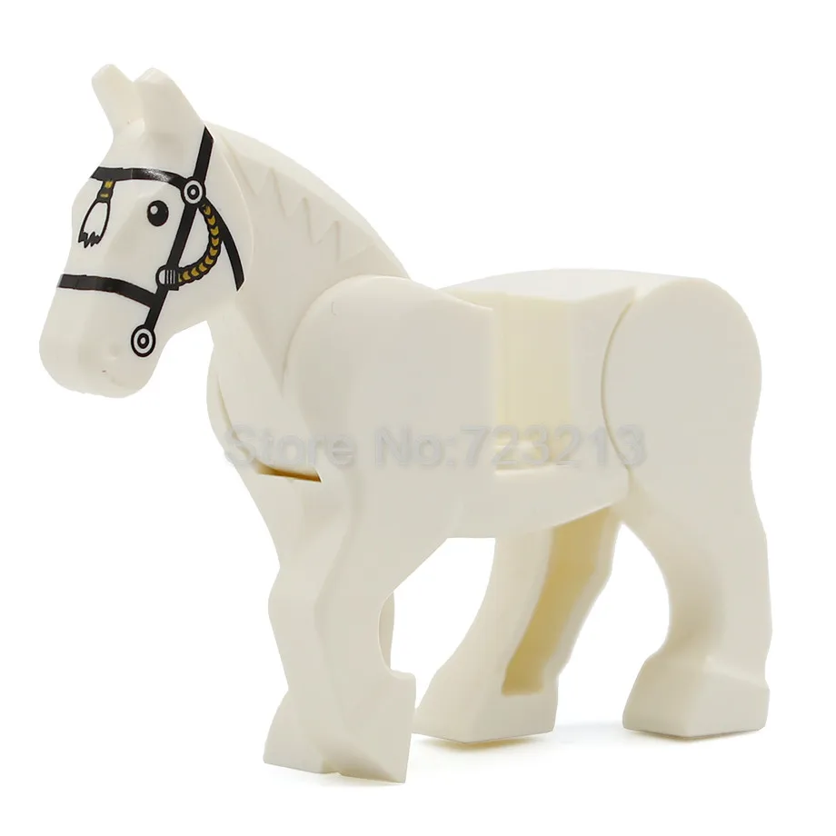 Single Sale War Horse for Figure Set Military SWAT Accessories Part Model Building Blocks Kits Bricks Toys for Children