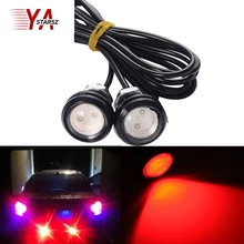 Car styling 18mm White Eagle Eye Daytime Running Light LED Car Lights DRL Lamp Daytime Light Waterproof Brake Lamps / car Lights
