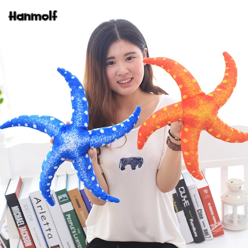 Simulated Plush Starfish Aquatic Animals Toy Stuffed Decorative