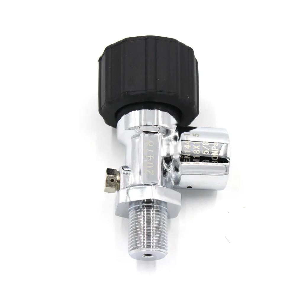 PCP Пейнтбольный бак вкл/выкл клапаны давления черный 30Mpa 4500psi M18 мужской G5/8 Женский