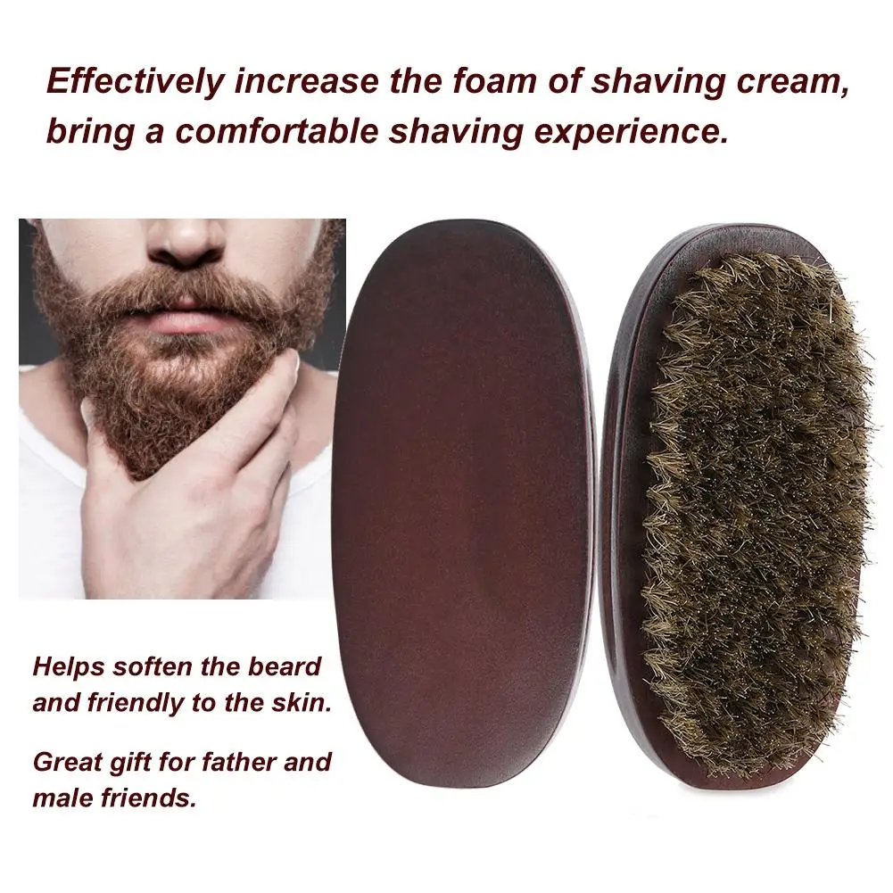 Мужская щетка для чистки волос для лица усы овальная щетка для бритья борода Массажная щетка