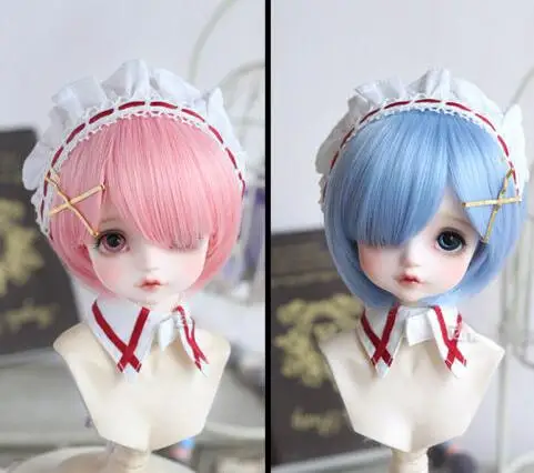 Новый горячий парик 1/4 7-8 &quotBJD SD MSD волосы сладкие розовые/Водяные Синие Цвета
